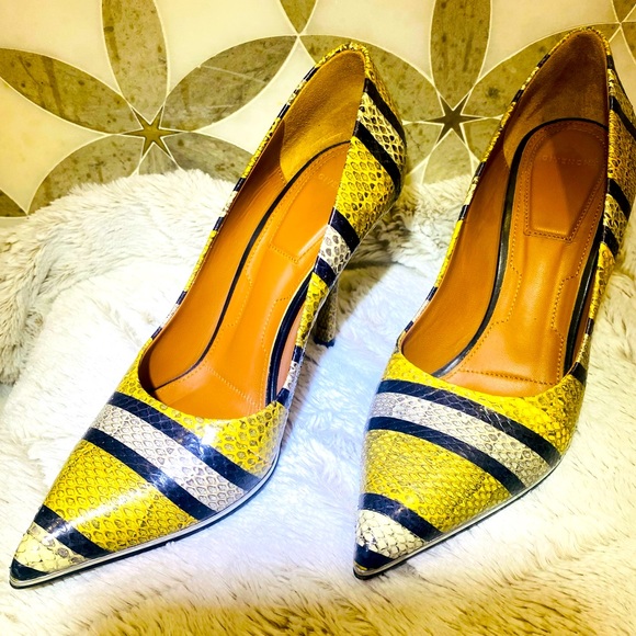 Givenchy Snake Print Stripe Heels - Picture 7 of 9